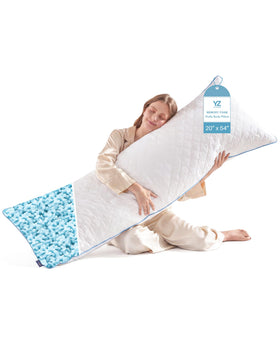 YZ HOME long body pillow with textured surface offering firm side-sleep support.