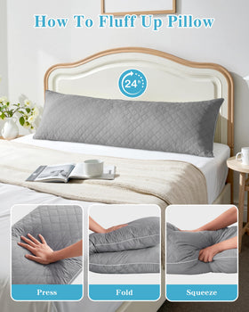 Vacuum sealed packaging of YZ HOME long body pillow for compact shipping