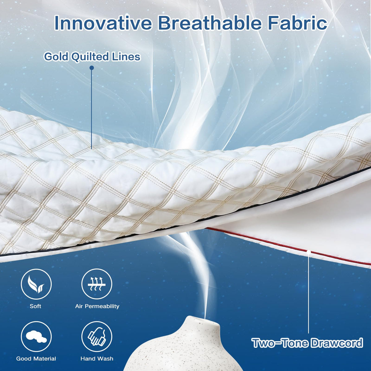 YZ HOME long body pillow in vacuum-sealed packaging ready to ship