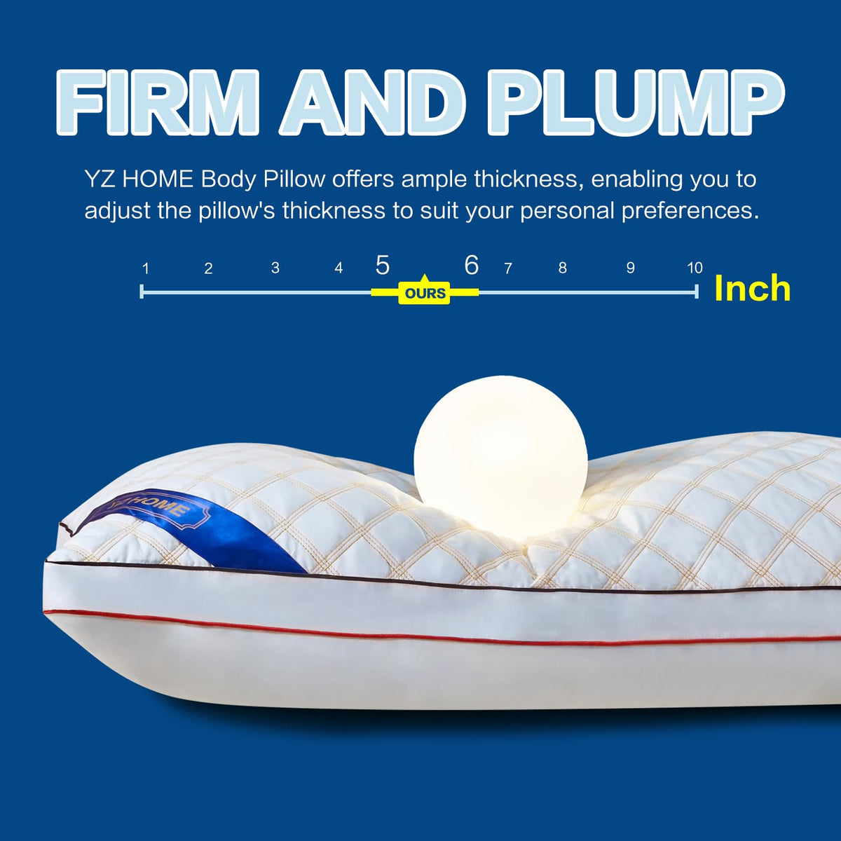 YZ HOME long body pillow designed for year-round use and comfort