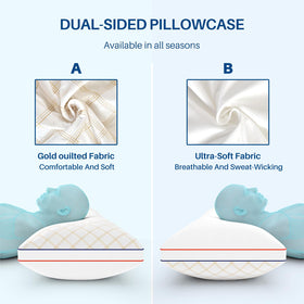 YZ HOME long body pillow with zippered filling pocket for easy adjustments