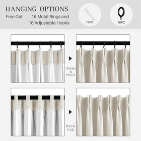 Natural color linen blend finish of YZ HOME curtains