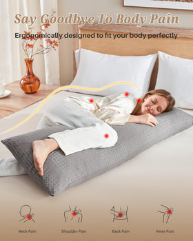 YZ HOME memory foam blend fill closeup shows conforming, supportive feel.