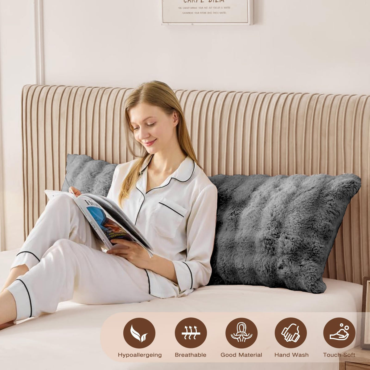 YZ HOME shredded blue memory foam filling provides adjustable support