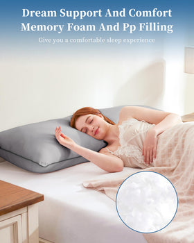 YZ HOME side sleeper relaxing with pillow on bed demonstrates versatile comfort.