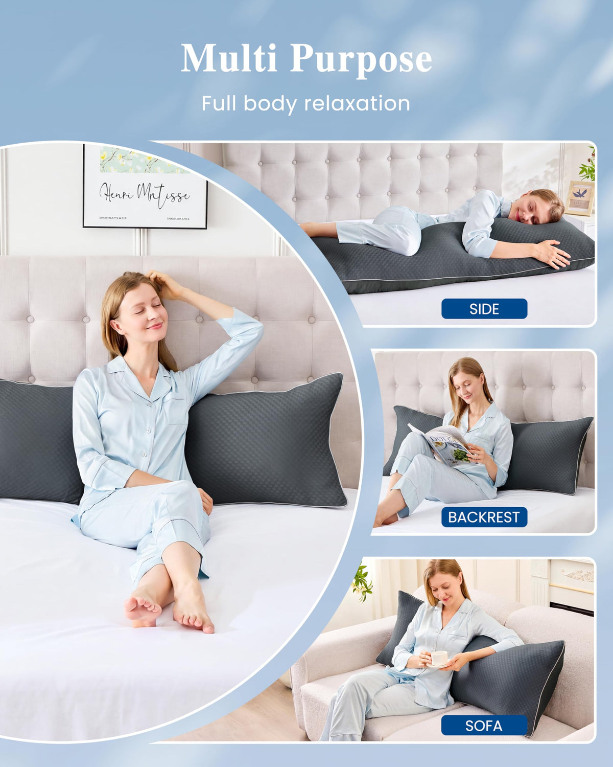 YZ HOME vacuum sealed packaging demonstrating compact delivery and quick fluffing