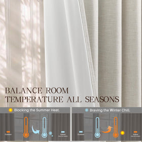 Bedroom and living room setup featuring YZ HOME blackout drapes