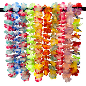 Yzoe Gzroe leis color variety closeup showing lifelike petals ideal for photos.