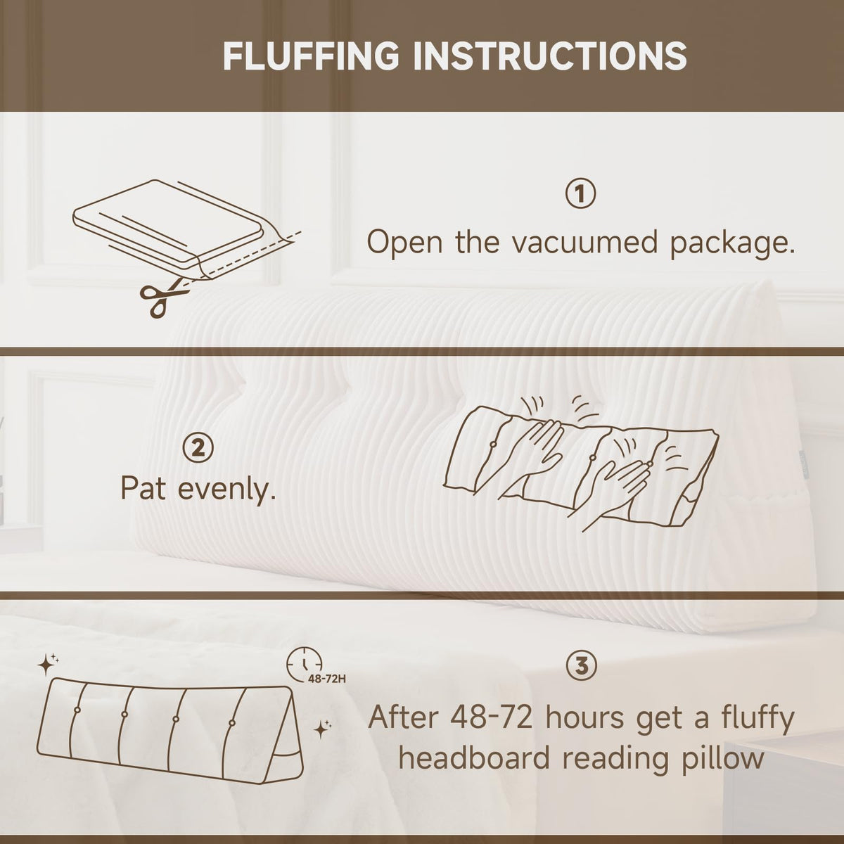 Z-hom Gift-ready headboard pillow suitable for holidays or everyday gifting