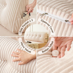 Z-hom Headboard Pillow removable washable cover keeps care simple and clean