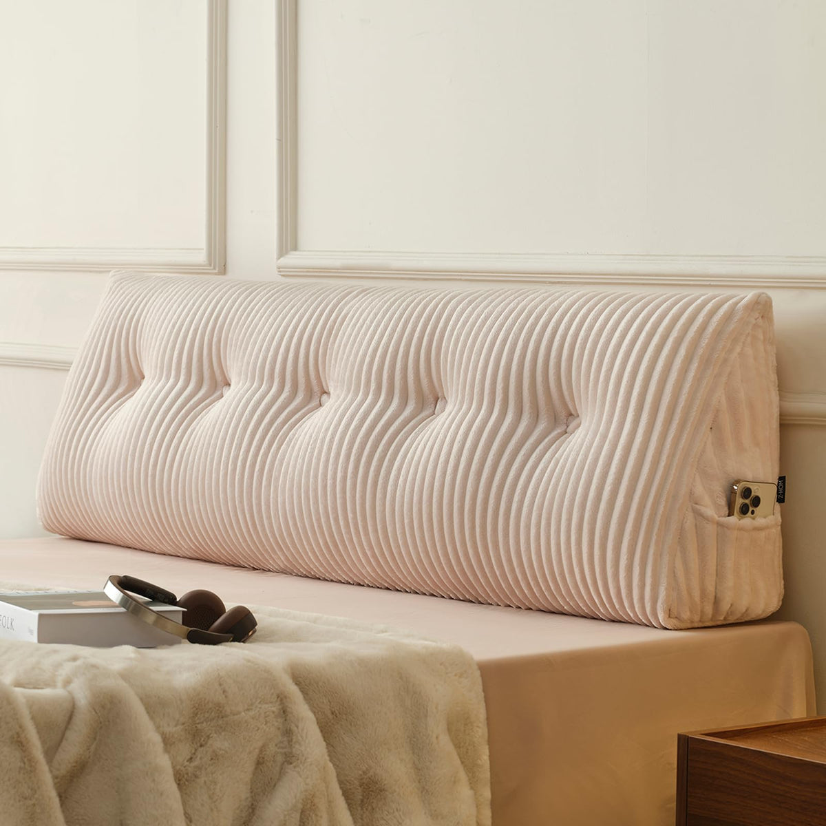 Z-hom Large Headboard Pillow Queen packed for shipping ready to expand and support relaxation