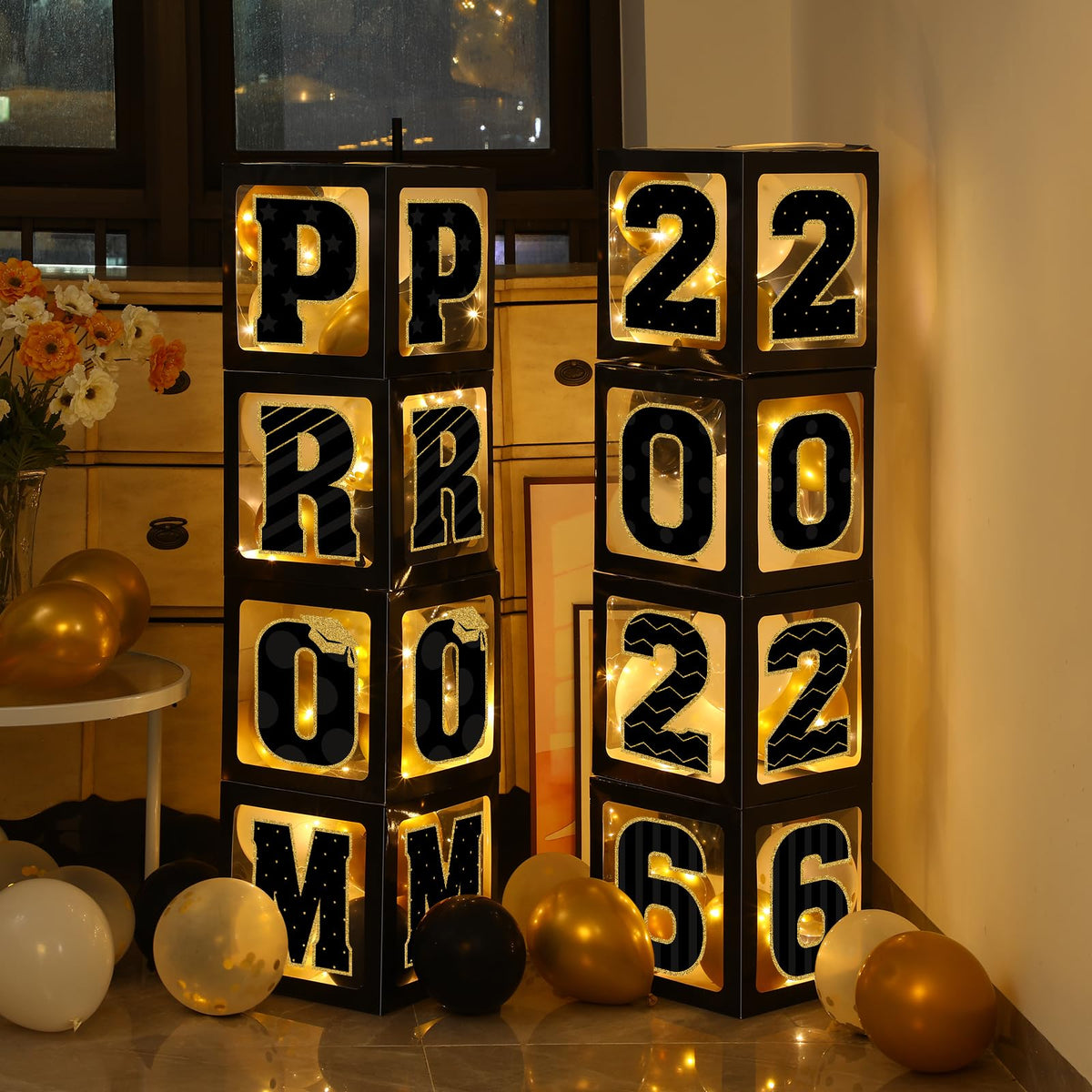 Zachely warm white LED string lights enhancing the display