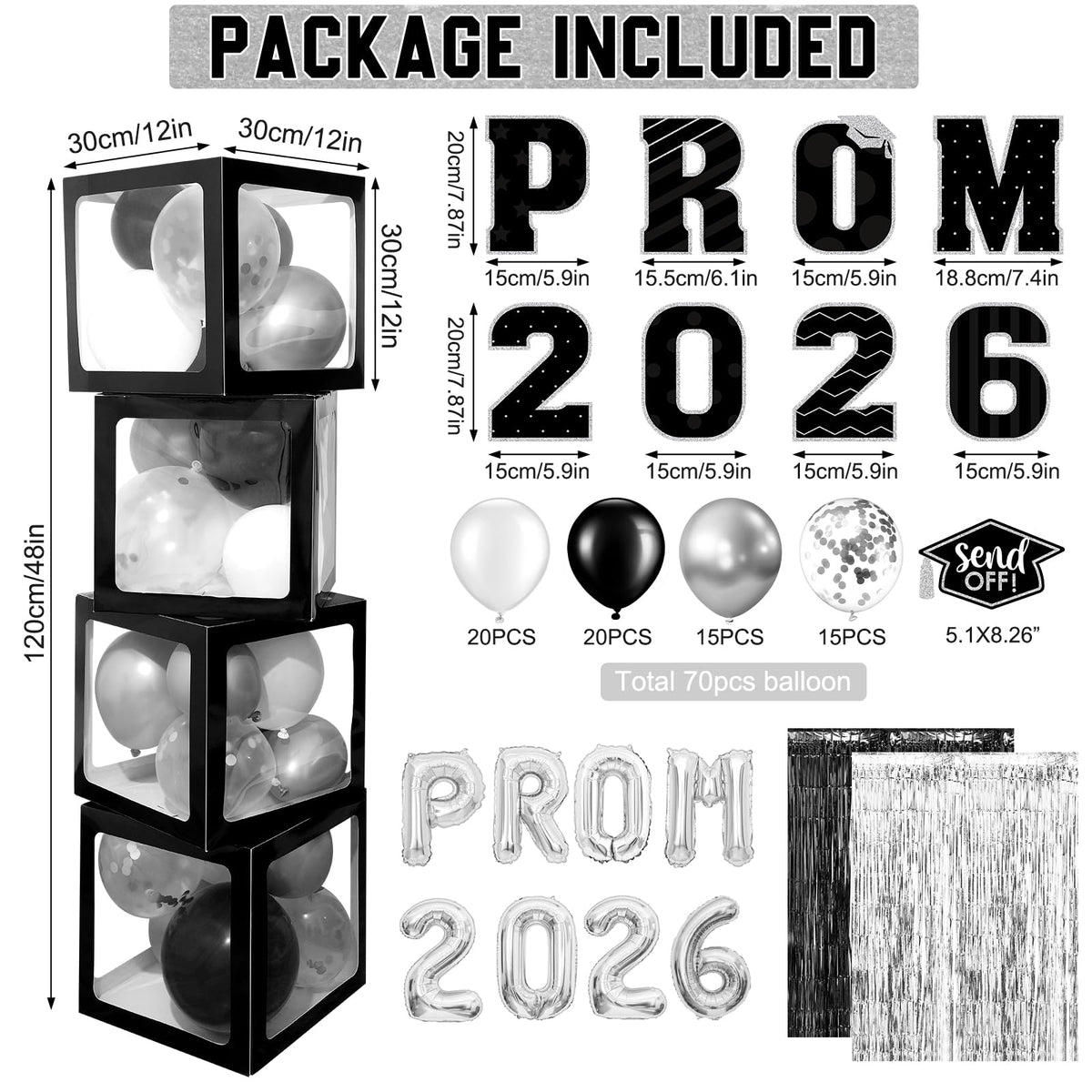 Zachely colored prom balloons display adds vibrant energy to events
