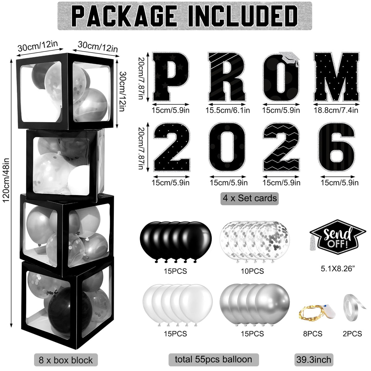 Zachely PROM letters and 2026 cards featured for personalized banners