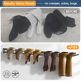 zacurter tall boot organizer neatly holds rain, cowboy, and fashion boots