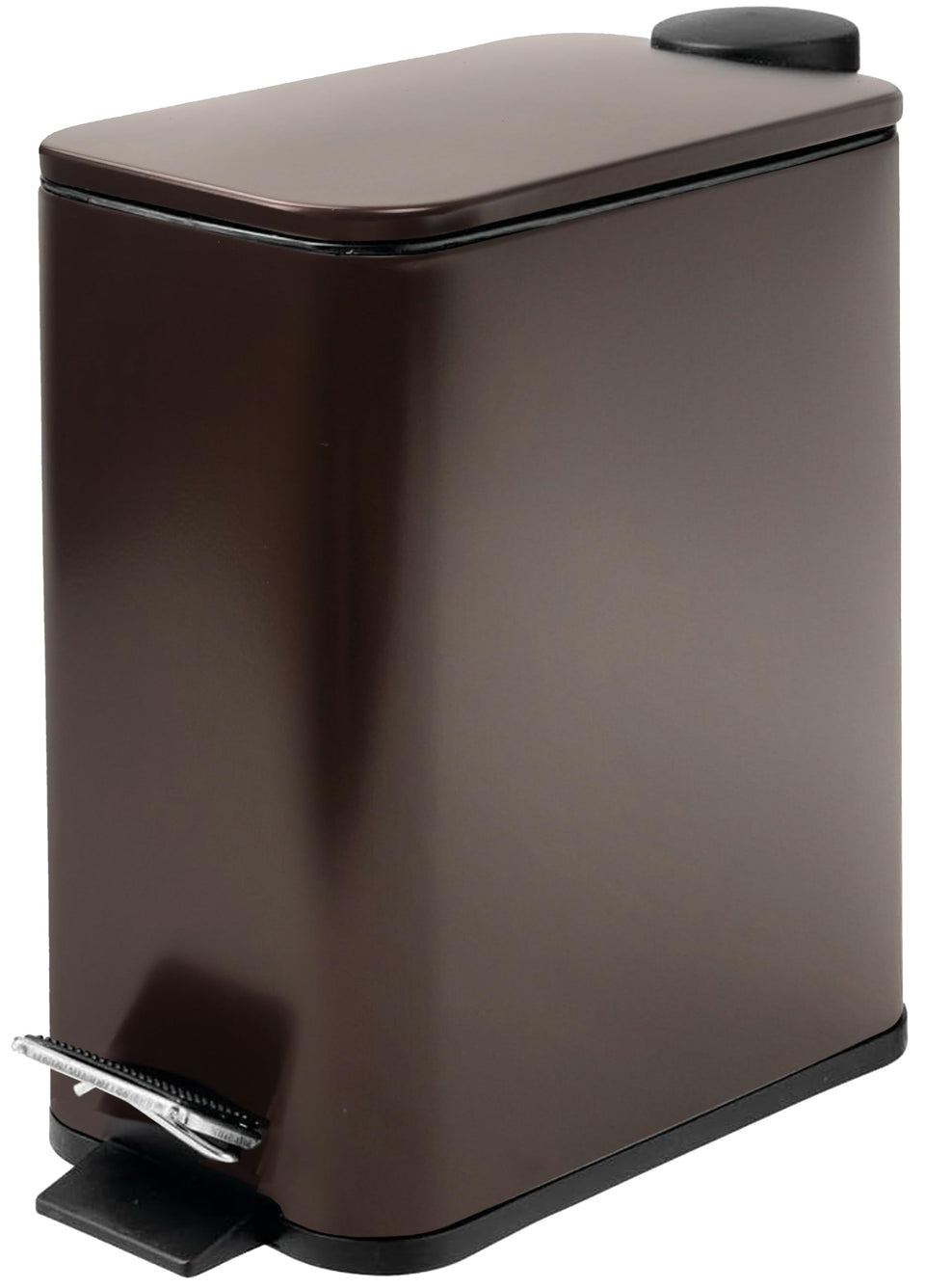 Zahari Home stainless steel trash can with lid and step pedal, ideal for quiet disposal.