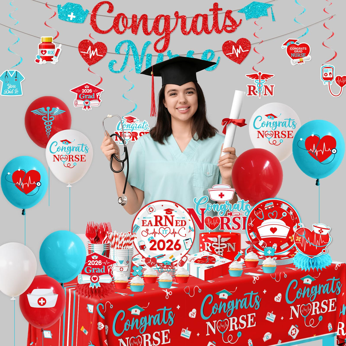 ZAIBOQU nurse graduation napkins keep hands clean during party moments.