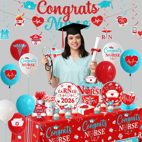 ZAIBOQU nurse graduation napkins keep hands clean during party moments.
