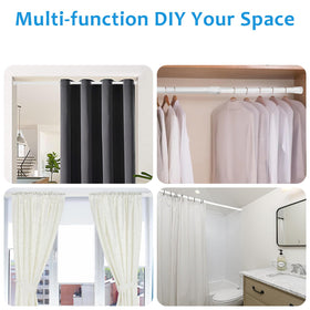 ZAIKEHHA shower curtain bar adds quick organization in bathrooms.