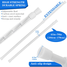 ZAIKEHHA tension rod demonstrates no-drill installation for quick setup