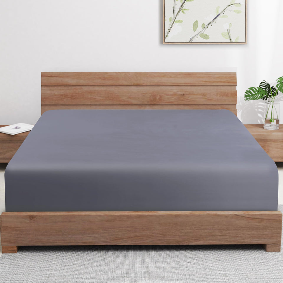 Zaizaihome bamboo viscose cooling fitted sheet on king bed for cool, silky comfort.