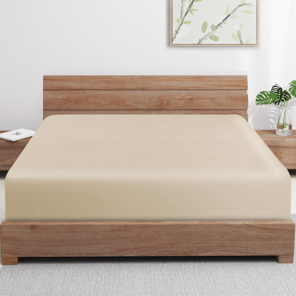 Zaizaihome bamboo viscose cooling fitted sheet king close up texture for silky sleep