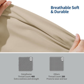 Zaizaihome bamboo viscose weave closeup showing breathable fabric for night comfort