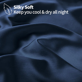 Zaizaihome fitted sheet close-up highlights silky texture and cooling touch.
