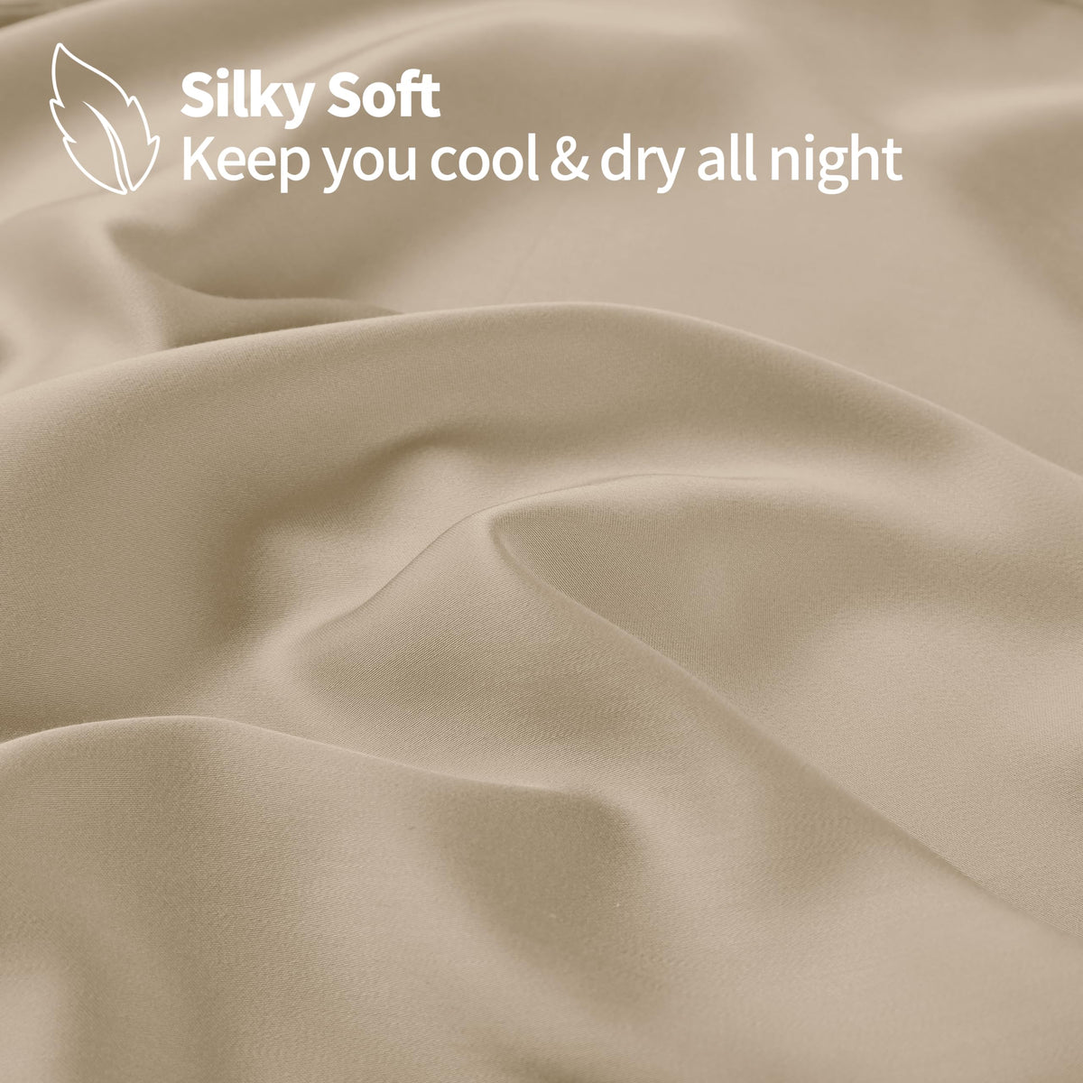 Zaizaihome king size bamboo viscose sheet deep pocket edge securely fitting mattress