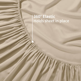 Zaizaihome machine washable fitted sheet closeup for easy maintenance