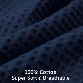 Zaizaihome waffle weave texture enhances air flow navy pillow cover