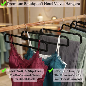 ZAKUTO closet organization idea with velvet hangers