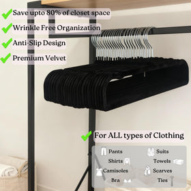 ZAKUTO complete set includes 50 hangers and 20 velvet hooks