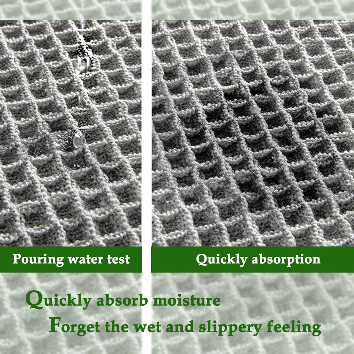 ZALL 3D waffle texture feels soft under feet for comfortable post-shower steps.