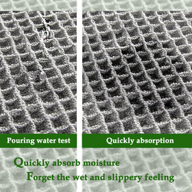 ZALL 3D waffle texture feels soft under feet for comfortable post-shower steps.