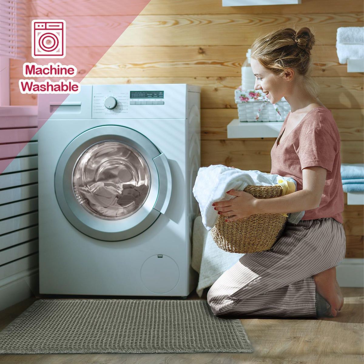 ZALL machine washable bath mat is easy to clean and maintain.