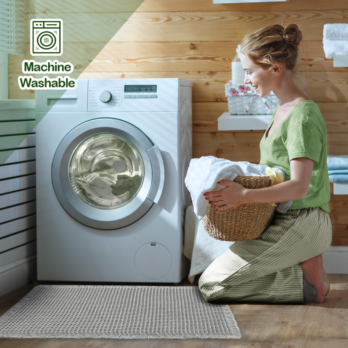 ZALL Machine washable convenience keeps color vibrant and fibers fresh after routine cleanings.