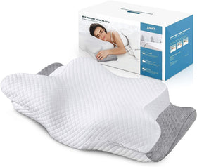 ZAMAT adjustable pillow with butterfly shape supports neck alignment for side sleepers.