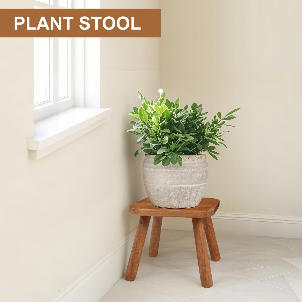 Zaowofires walnut solid wood step stool round shape ideal for safe kid and adult use.