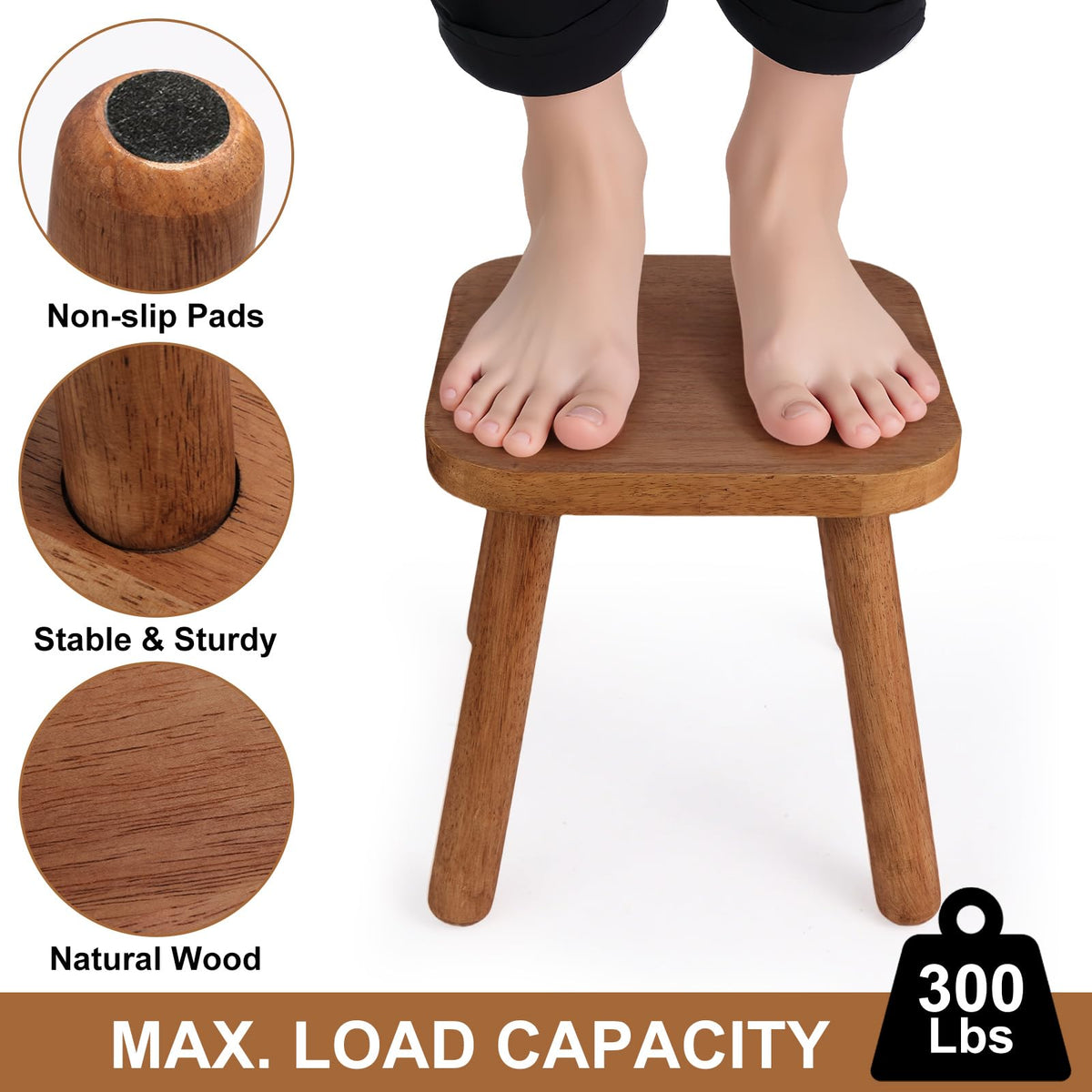 Zaowofires step stool in kitchen and entryway for convenient reach.