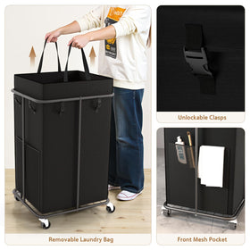 ZATOCL 360-degree wheels with brakes enable controlled movement.