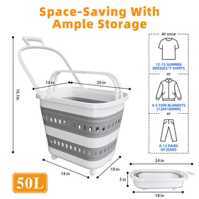 ZAUNFOOY foldable laundry basket with handles ideal for washing days
