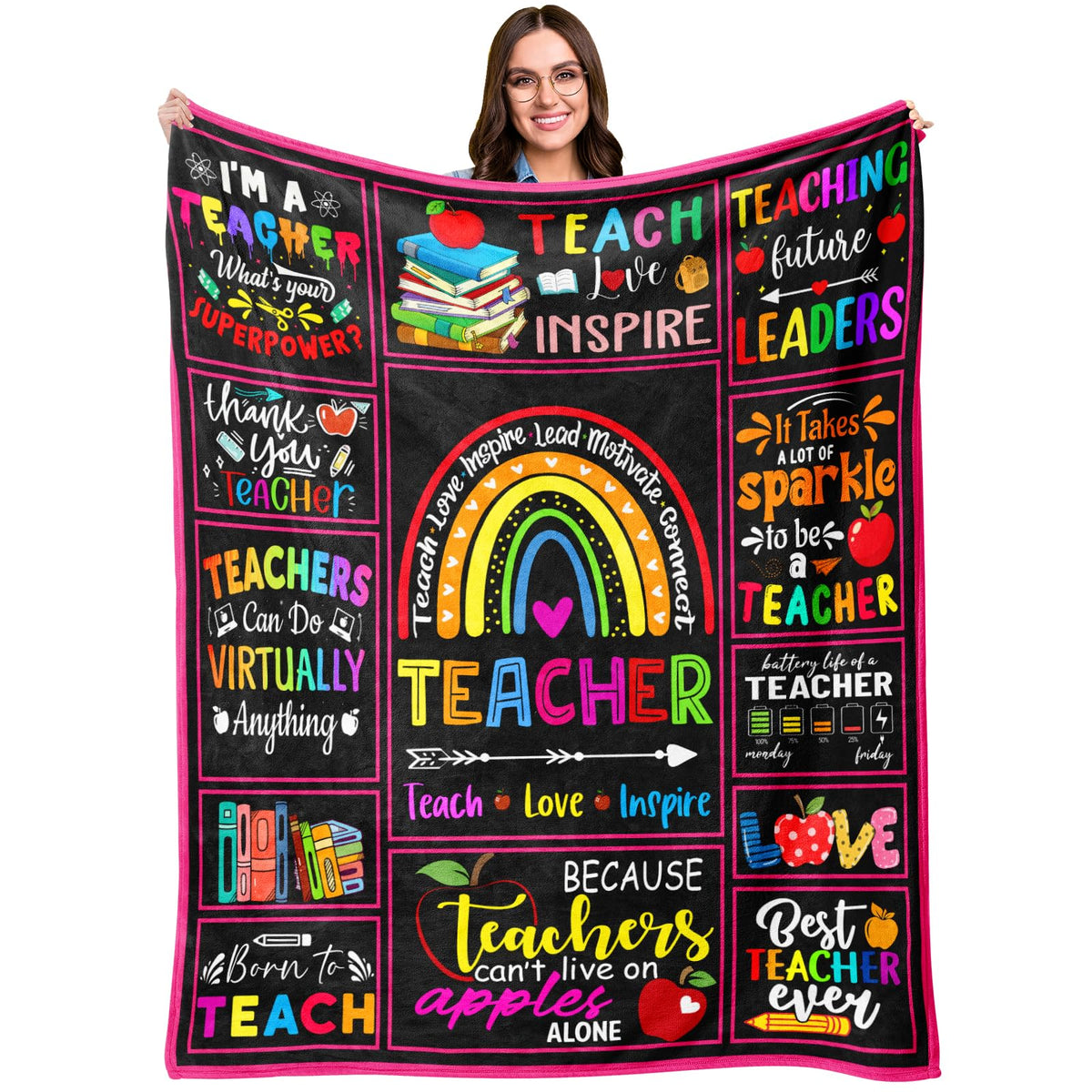 Zawqiye teacher blanket folded gift presentation offers warm classroom comfort.