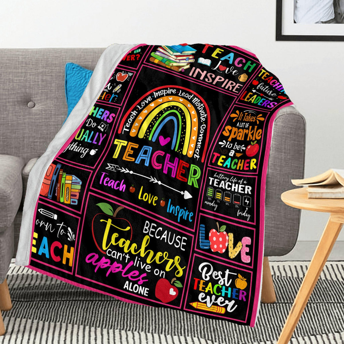 Zawqiye teacher blanket makes a thoughtful birthday or retirement gift.