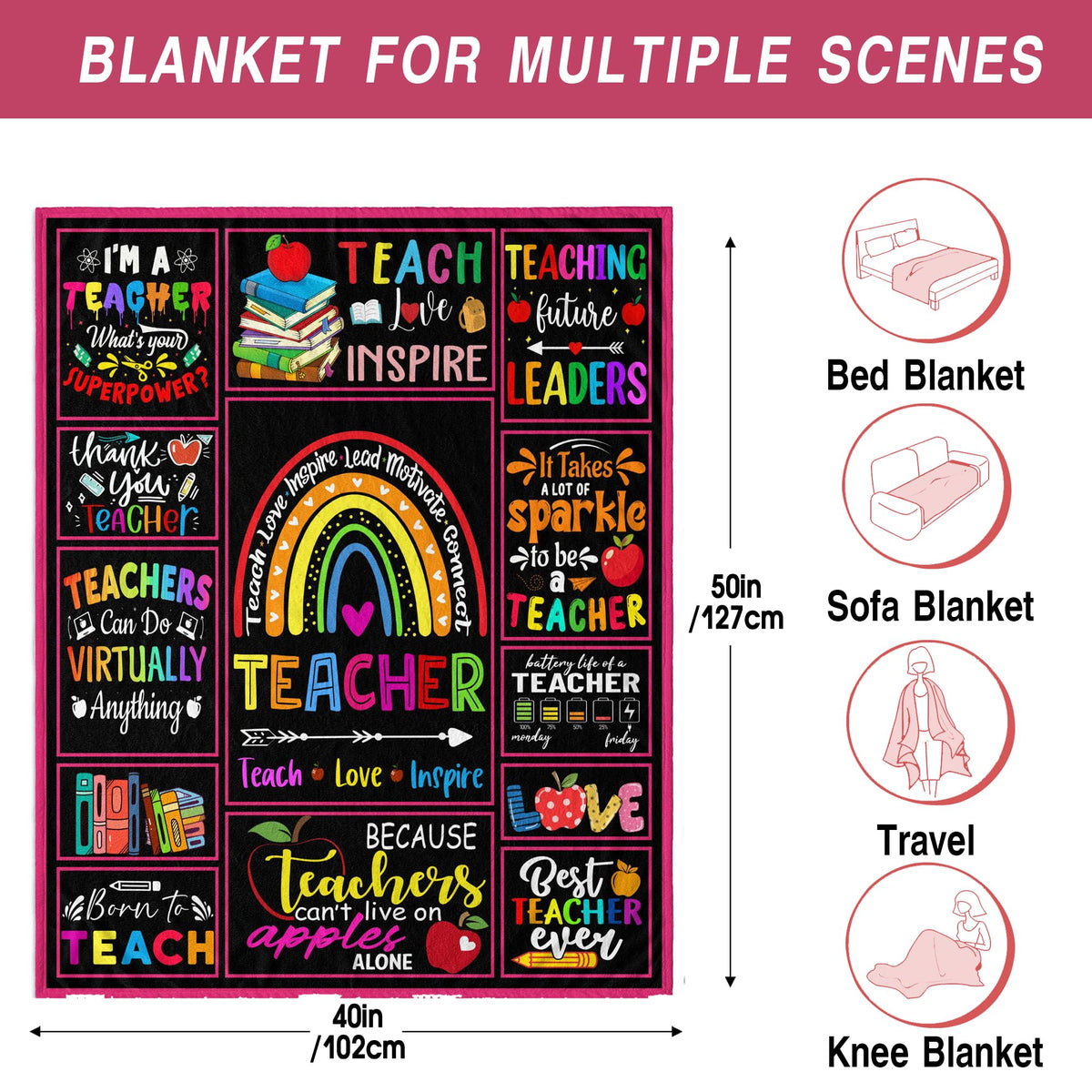 Zawqiye teacher blanket in classroom setting creates inviting, warm learning space.