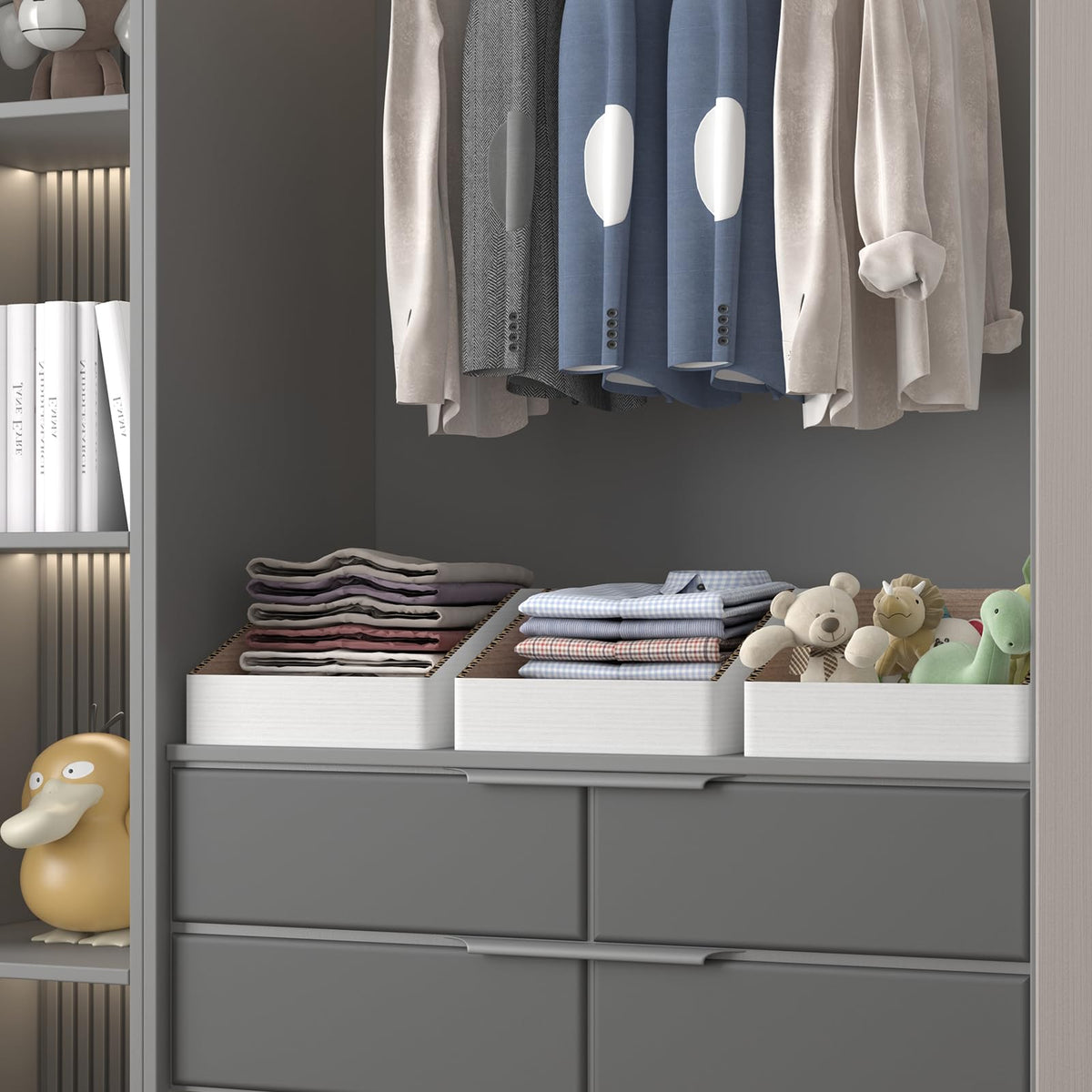 ZBEIVAN bins create clutter-free spaces in closets and garages