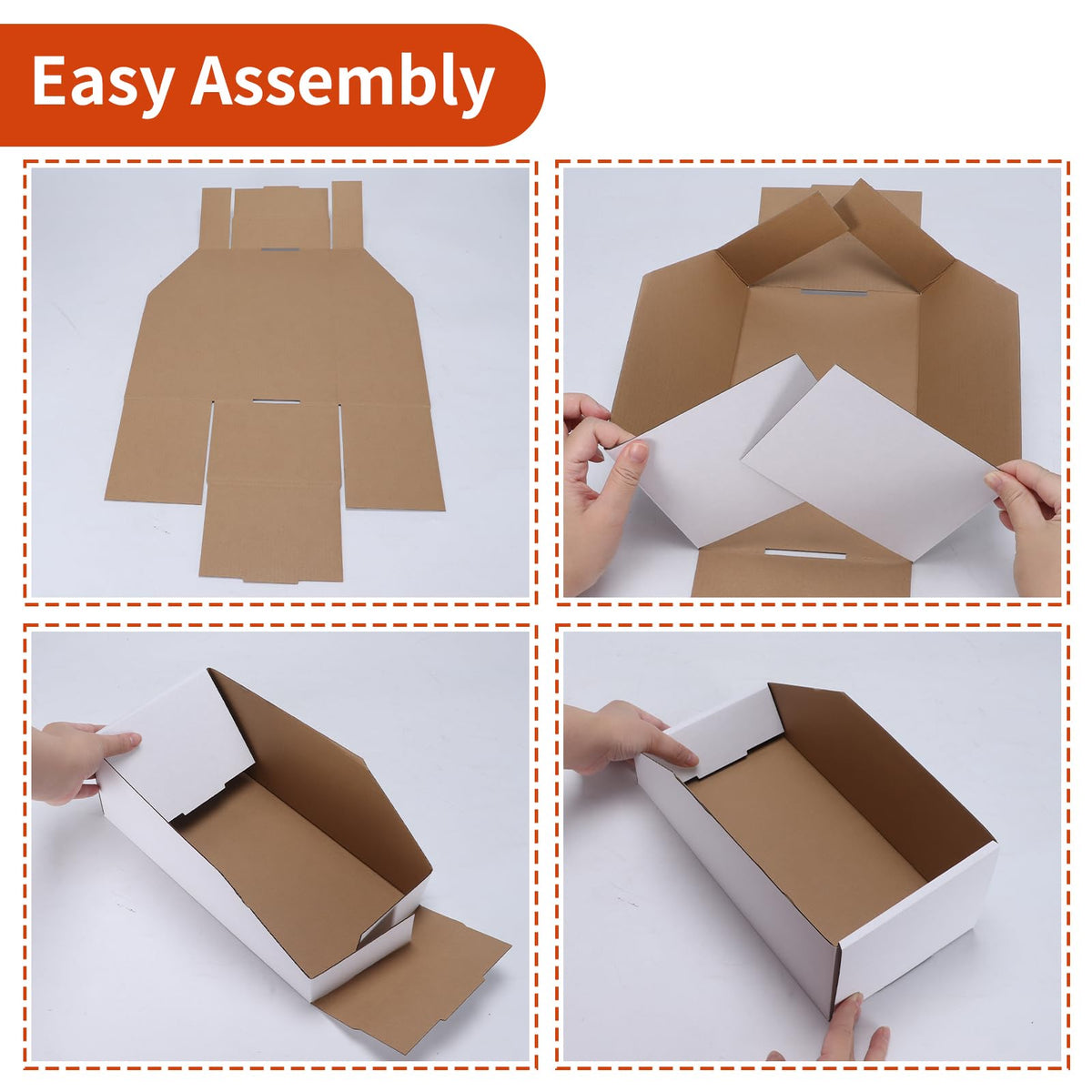 No adhesive needed with ZBEIVAN bins for quick assembly
