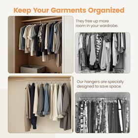 Compact 16.5 inch length helps maximize closet capacity and keep items organized.