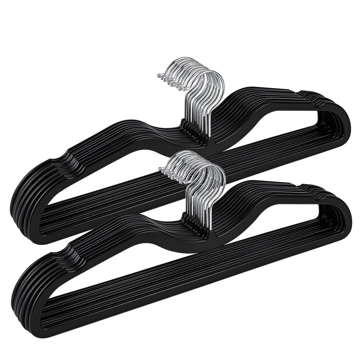 ZBODIMP ultra-thin hanger with 0.16 inch profile saves space and reduces clutter.