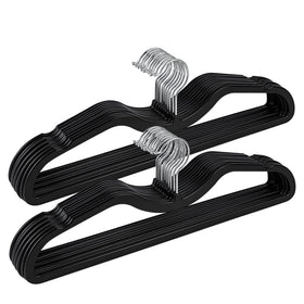 ZBODIMP ultra-thin hanger with 0.16 inch profile saves space and reduces clutter.
